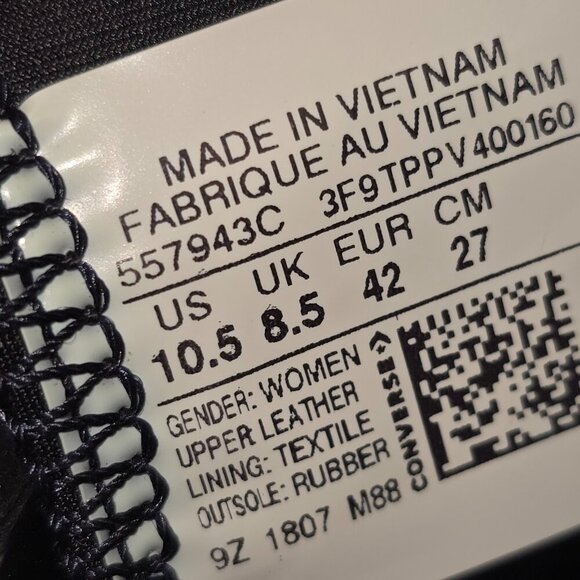 CONVERSE CHUCK TAYLOR ALL STAR WATERPROOF BOOT HI BLACK LEATHER SIZE 10.5 EUC - Picture 4 of 11